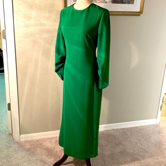 long sleeve green dress zara Zara Women's Floral Long Sleeve Maxi Dress NWT | M UK10-12 main image 1
